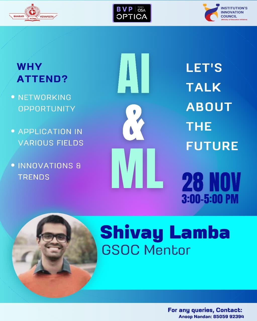 AI & ML Seminar — BVP OPTICA